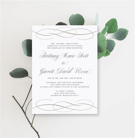 Printable Wedding Invitation Suite The By Matildaruthdesigns