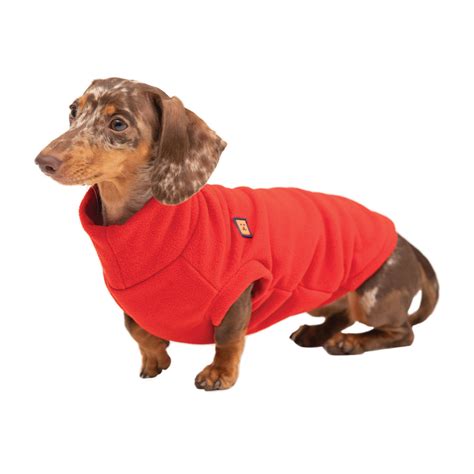 Dog Jumper Warm Cosy Fleece Dachshund Clothing Ginger Ted Ginger