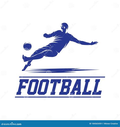 Soccer And Football Player Man Logo Stock Vector Illustration Of