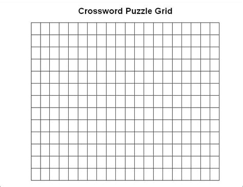 23 Blank Crossword Template Crossword Template