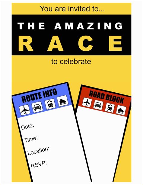 Free Amazing Race Printables Printable Templates