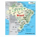 Brazil Map Mountains