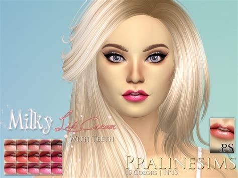 Milky Lip Cream Duo Teeth By Pralinesims At Tsr Sims 4 Updates