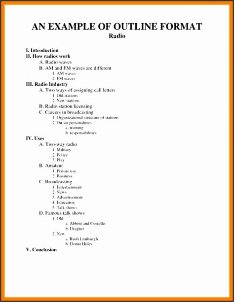 11 Research Paper Outline Template Sampletemplatess