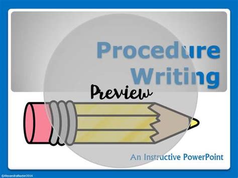 Procedure Writing Powerpoint By Terrific Teaching Tactics Tpt