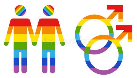 gay icons rainbow vector illustration stock vector illustration of symbols lesbian 200015403