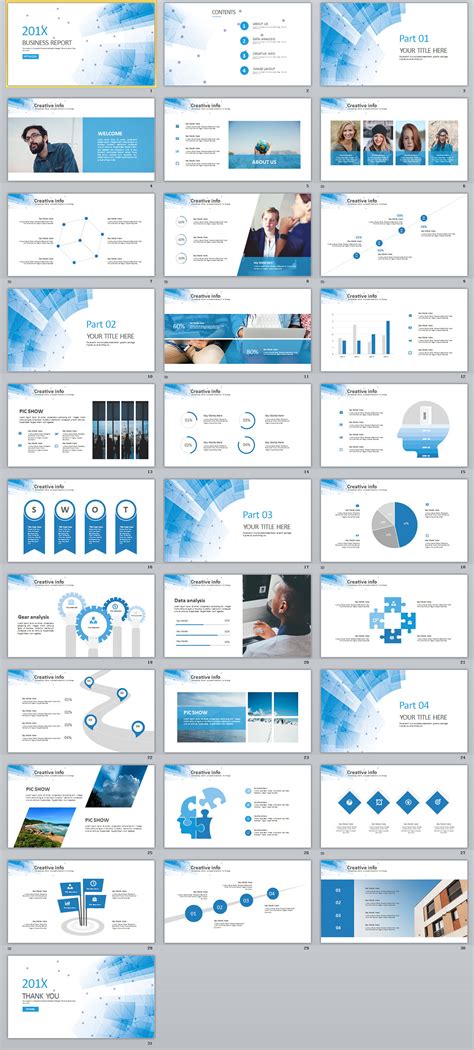 31 Best Blue Business Report Powerpoint Templates On Behance