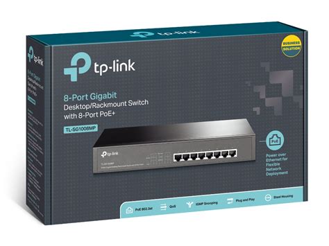 Tl Sg1008mp 8 Port Gigabit Desktoprackmount Switch With 8 Port Poe