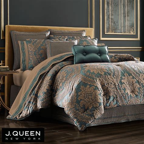 Montgomery Amber And Emerald Green Comforter Bedding By J Queen New York