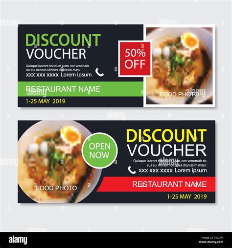 Discount T Voucher Asian Food Template Design Noodles Set Use For
