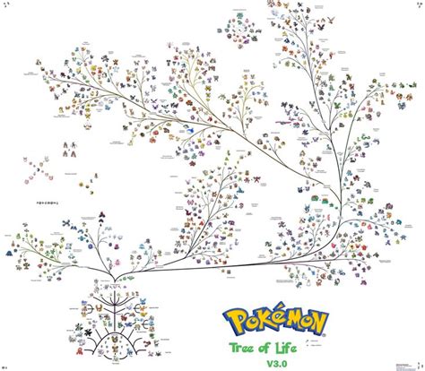 Pokemon Tree Of Life Version 30 Revision Pokemon Evolutions Chart