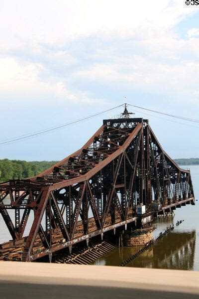 Union Pacific Railroad Swing Bridge Over Mississippi River Clinton Ia