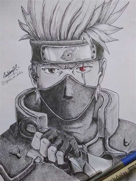 A Sketch Of Kakashi By Me R Naruto