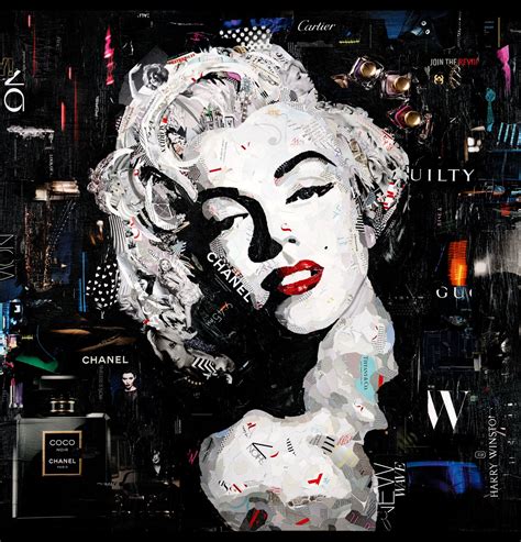 Marilyn Collage De Bellas Artes Etsy España