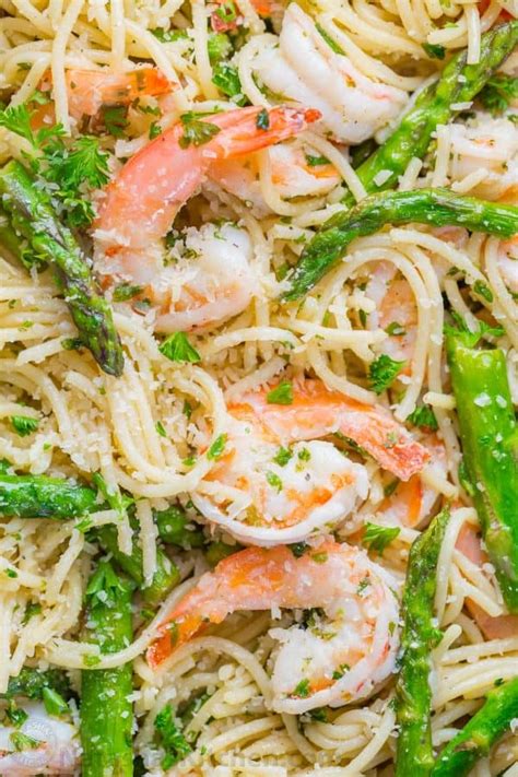 A shrimp scampi stuffed shells recipe is a simple seapak meal makeover, but it'll impress the crowd. Shrimp Scampi Pasta with Asparagus (VIDEO ...