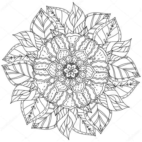 Libro para colorear imagen de estilo antiestrés — Vector de stock