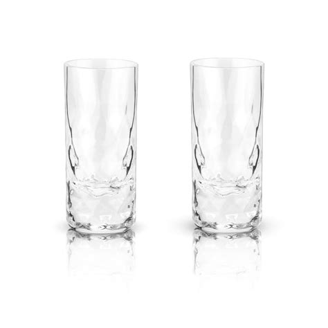 Glass Drinking Glasses Raye Gem Crystal Shot Tradition Drink Glass Set Of 2