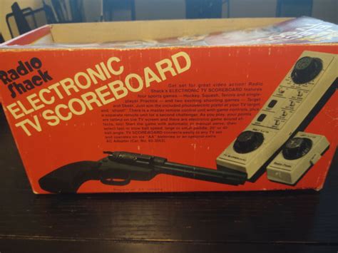 Vintage 1970 S Radio Shack Electronic Tv Scoreboard Video Game Set 6