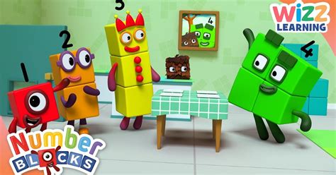 Numberblocks Fours Dinner Party Learn To Count Wizz Learning