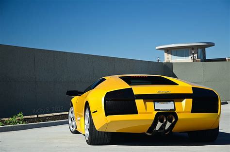 Hd Wallpaper Cars Coupe Italy Jaune Lamborghini Murcielago