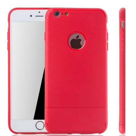 Apple Iphone 6 6s Plus Handyhülle Schutzcase Carbon Optik Bumper Rot König Design