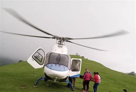 Trasladaron A Una Mujer En El Helic Ptero Desde Una Zona De Alta