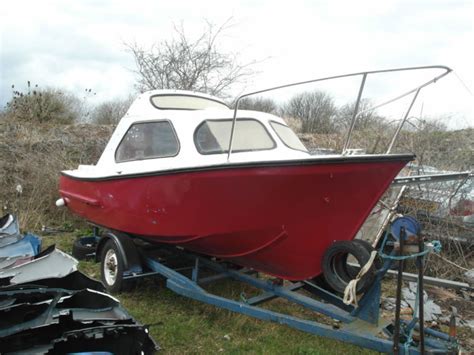 16ft Cabin Cruiser Fishing Boat With Trailer Outboard Engine Johnson