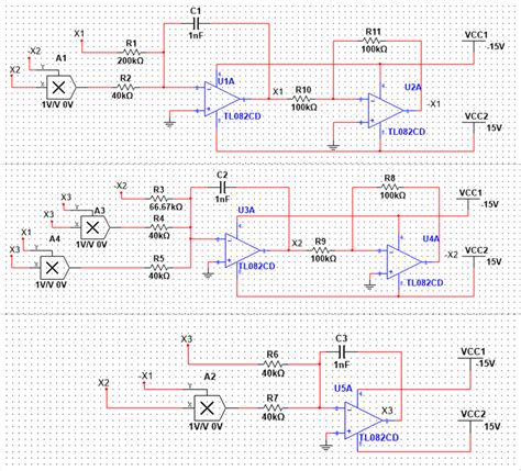 The Electronic Circuit Schematic Of The New Chaotic System Download
