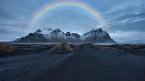 1920x1080 Rainbow Over Snow Covered Mountain 8k Laptop Full Hd 1080p