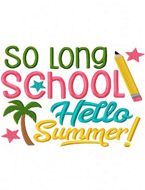 Schools Out Summer Clipart School Out Summer Pencil And In Color  2