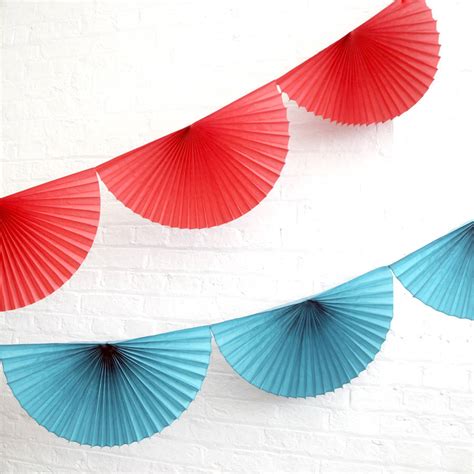 Christmas Paper Fan Garland Bunting By Peach Blossom
