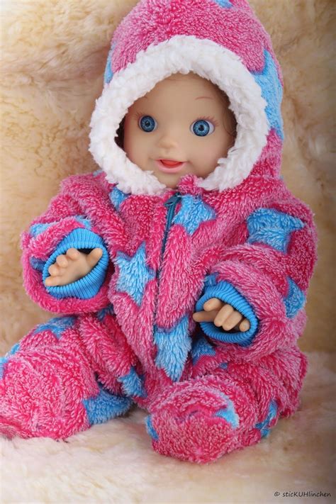 Freebie Puppen Winteranzug Lotti Puppen Kleidung Nähen Teddy Kleidung Puppe Nähen