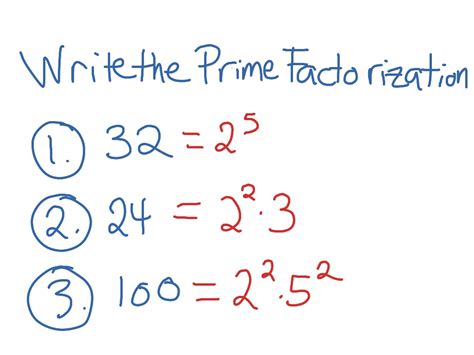 Prime Factorization Math Showme