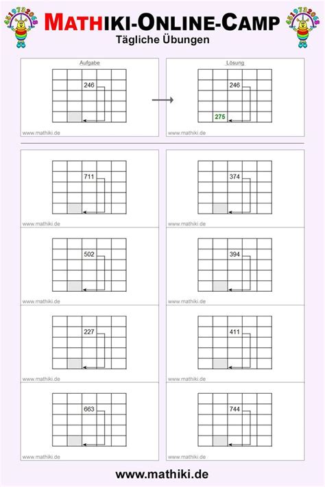 Mathe klasse 3 aufgaben / übungen. Tägliche Übung - Tausendertafel (Klasse 3) - mathiki.de ...