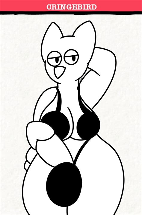 Rule 34 Anthro Avian Humanoid Bird Black Underwear Censored Cringebirdad Drawful Drawful