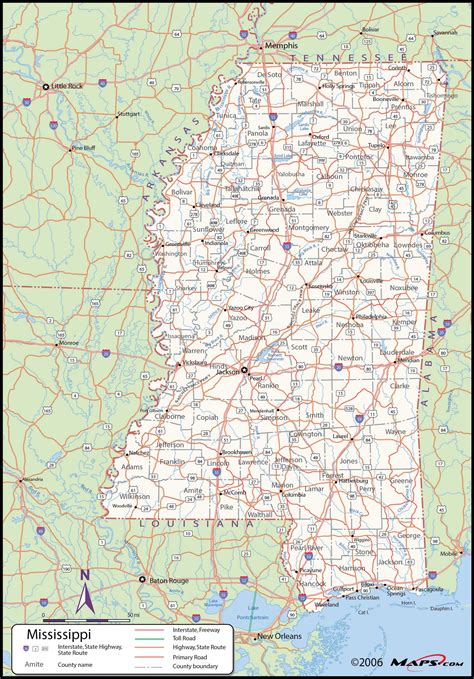 Mississippi County Map Mississippi County Map With County Names Free