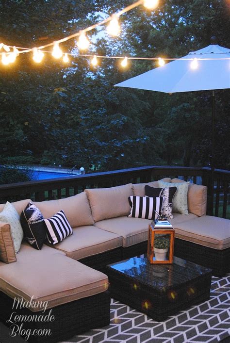 Outdoor solar string lights patio sale. How to Hang Outdoor String Lights (The Deck Diaries, Part 3) | Making Lemonade