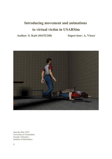 Pdf Introducing Movement And Animations To Virtual Victim In