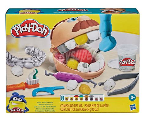 Playdoh Juego De Plastilina Dentista Bromista Con Accesorios Y 8 Botes De Colores Play Doh