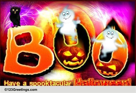 Boo Happy Halloween Free Happy Halloween Ecards Greeting Cards 123