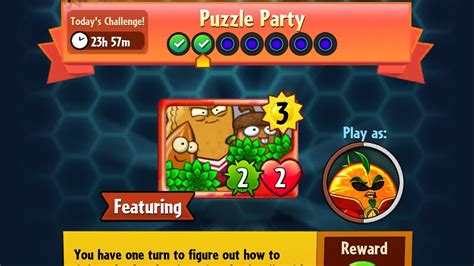 Puzzle Party Pvz Heroes Daily Challenge 23rd August 2023 YouTube
