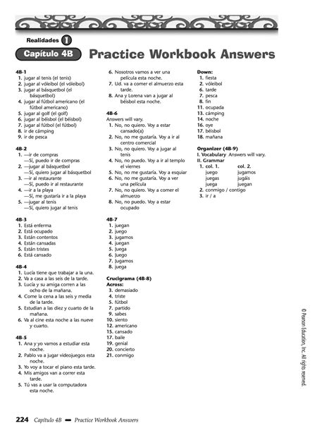 File type pdf realidades 1 answer key tema 5. Bestseller: Realidades 2 Capitulo 5b Practice Workbook Answers