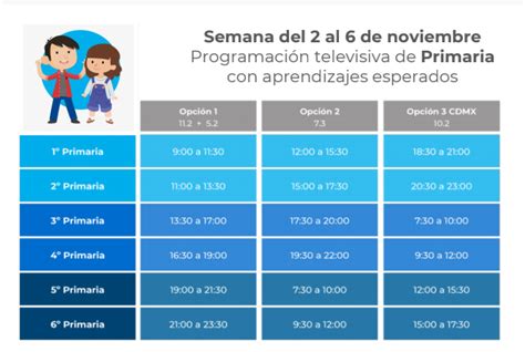 Semana 11 2 Al 6 De Noviembre Programaciòn Televisiva De Primaria