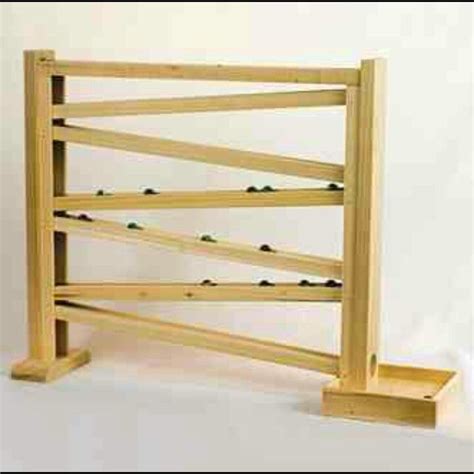 Wooden Marble Track Red Marble Run