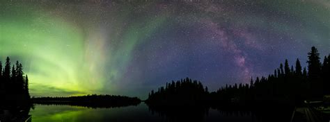Milky Way And Aurora Borealis Northern Manitoba Ca Rlandscapeastro