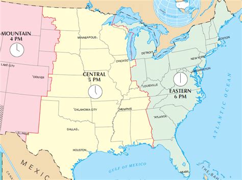 Map Of Eastern Time Zone Oklahoma Road