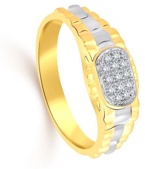 Classic Fame Cz Yellow Gold Plated Ring For Men Cj5025frg16 Buy