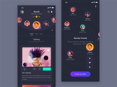 social network app design artofit