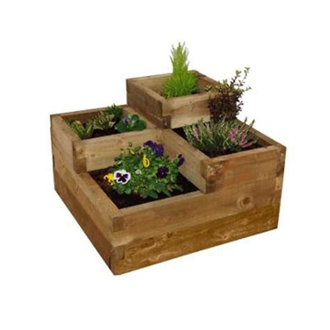 Caledonian 3 Tiered Raised Garden Bed Planter Frame Pure Garden Buildings