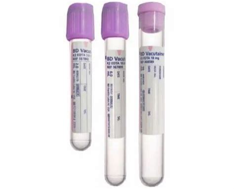 Plastic BD K2 EDTA Vacutainers 6ml For Hospital Packaging Type Box